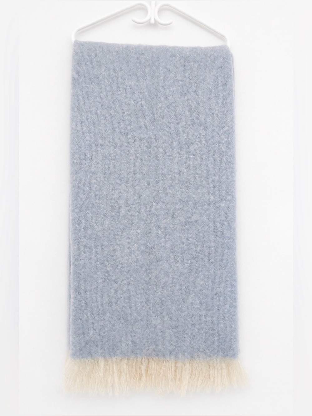 St Alban Pure Mohair Baby Blue Throw Blanket 6x4 Feet
